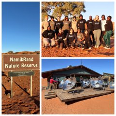 In der namibischen Wüste sind die Bedingungen schwierig - im Camp wird mit Solarkochern gekocht. 