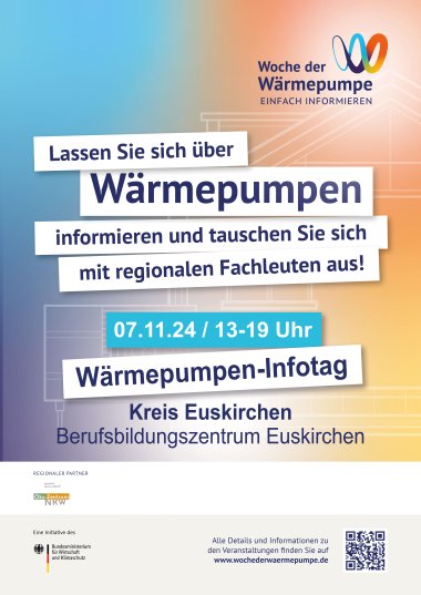 Plakat zum Infotag in Euskirchen - Woche der Wärmepumpe.