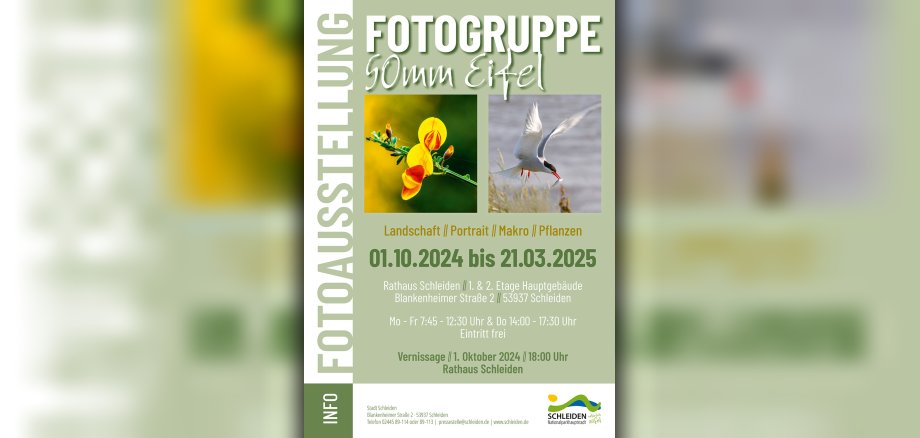 Plakat zur Ausstellung der Fotogruppe 50mm Eifel.