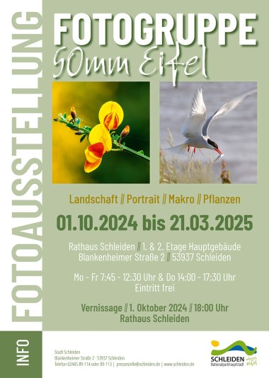 Plakat zur Ausstellung der Fotogruppe 50mm Eifel.