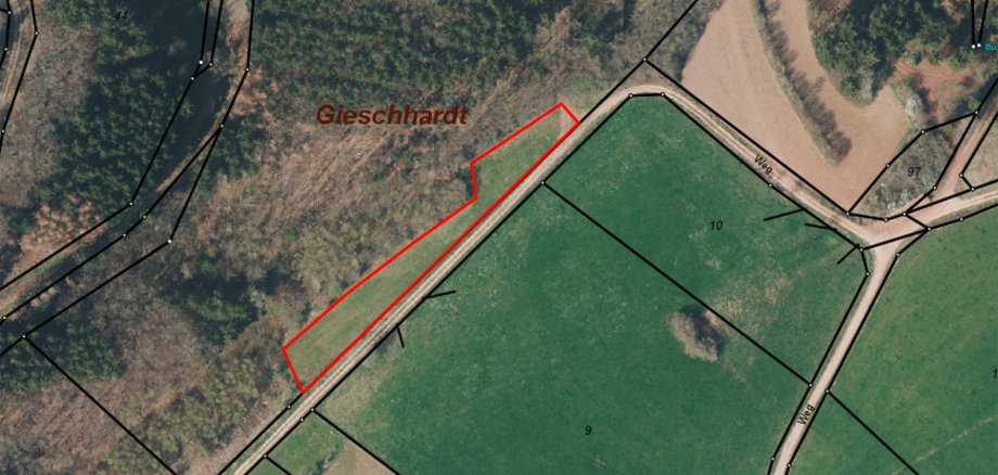 Grundstücksverpachtung Gieschhardt (Lageplan).