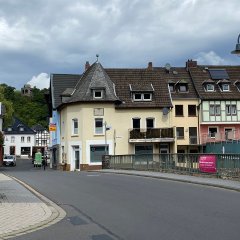 Brücke Am Markt in Schleiden vor der Sperrung für den motorisierten Verkehr.