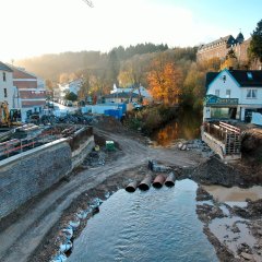 Baustelle Brücke Am Markt im November 2024.