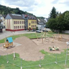 Spielplatz Alte Schule Gemünd - Impressionen vom Wiederaufbau