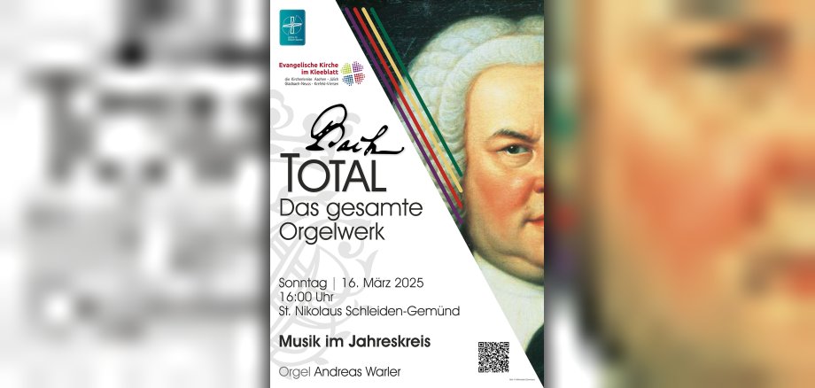 Plakat zum Konzert "Bach total".